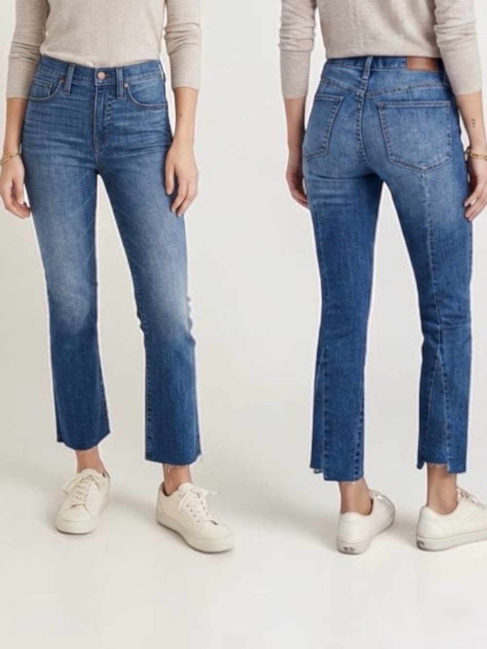 Madewell Cali Demi-Boot High Rise Jeans Kemper Wash Crop Flare Sz 26/2